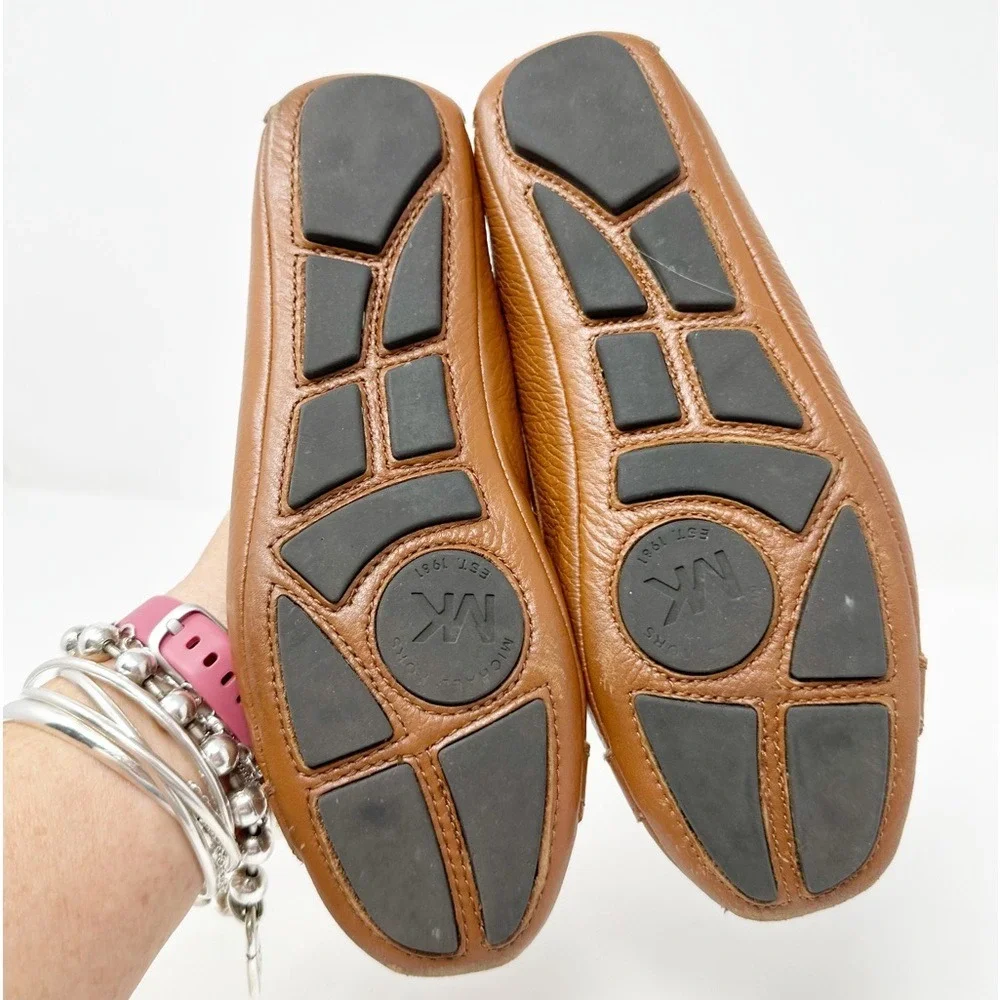 MICHAEL KORS FULTON‎ LUGGAGE LEATHER FLATS 6